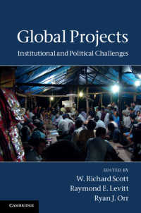 グローバル・インフラプロジェクトに対する制度的・政治的課題<br>Global Projects : Institutional and Political Challenges