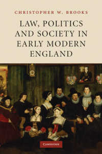 近代初期イングランドにおける法、政治と社会<br>Law, Politics and Society in Early Modern England