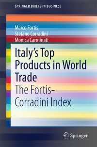 Italy’s Top Products in World Trade : The Fortis-Corradini Index