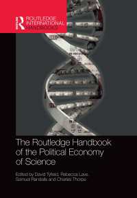 ラウトレッジ版　科学の政治経済学ハンドブック<br>The Routledge Handbook of the Political Economy of Science