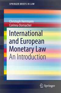 International and European Monetary Law〈1st ed. 2017〉 : An Introduction