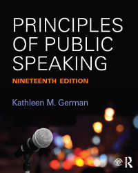 パブリック・スピーキングの原理（第１９版）<br>Principles of Public Speaking（19 NED）
