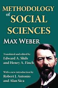 Ｍ．ヴェーバー著／社会科学の方法論（英訳）<br>Methodology of Social Sciences