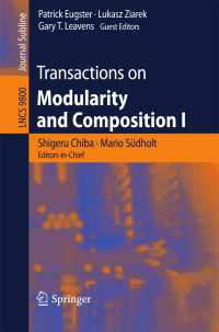 Transactions on Modularity and Composition I〈1st ed. 2016〉