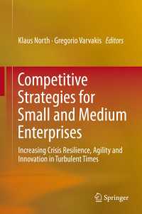 中小企業の競争戦略<br>Competitive Strategies for Small and Medium Enterprises〈1st ed. 2016〉 : Increasing Crisis Resilience, Agility and Innovation in Turbulent Times
