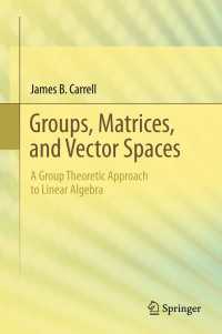 線形代数への群論的アプローチ<br>Groups, Matrices, and Vector Spaces〈1st ed. 2017〉 : A Group Theoretic Approach to Linear Algebra