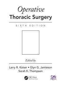 Operative Thoracic Surgery（6 NED）