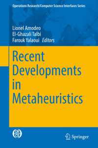 Recent Developments in Metaheuristics〈1st ed. 2018〉
