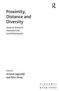 近接性、距離と多様性：経済主体間の相互作用と地域開発<br>Proximity, Distance and Diversity : Issues on Economic Interaction and Local Development