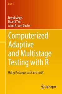 Computerized Adaptive and Multistage Testing with R〈1st ed. 2017〉 : Using Packages catR and mstR
