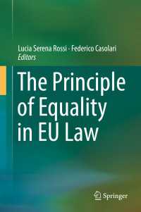 The Principle of Equality in EU Law〈1st ed. 2017〉