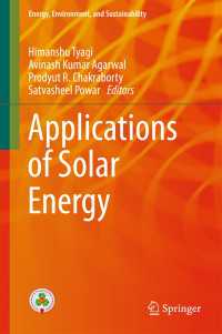 Applications of Solar Energy〈1st ed. 2018〉
