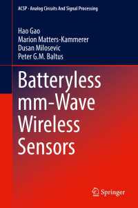 Batteryless mm-Wave Wireless Sensors〈1st ed. 2018〉
