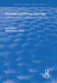 Rural Second Homes in Europe : Examining Housing Supply and Planning Control
