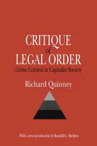Critique of the Legal Order : Crime Control in Capitalist Society