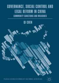 Governance, Social Control and Legal Reform in China : Community Sanctions and Measures