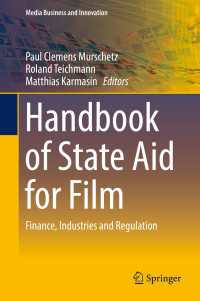 Handbook of State Aid for Film : Finance, Industries and Regulation