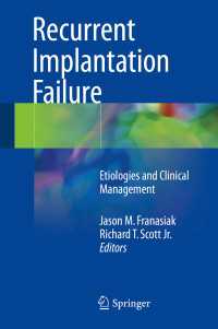 Recurrent Implantation Failure : Etiologies and Clinical Management