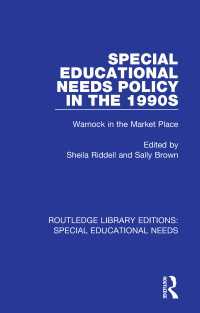 Special Educational Needs Policy in the 1990s : Warnock in the Market Place