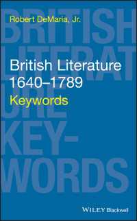 １８世紀イギリス文学のキーワード<br>British Literature 1640-1789 : Keywords