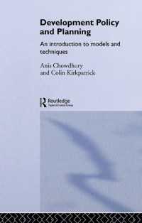 Development Policy and Planning : An Introduction to Models and Techniques