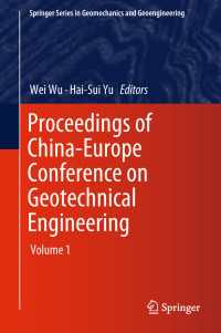 Proceedings of China-Europe Conference on Geotechnical Engineering : Volume 1