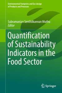 Quantification of Sustainability Indicators in the Food Sector〈1st ed. 2019〉