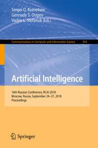 Artificial Intelligence : 16th Russian Conference, RCAI 2018, Moscow, Russia, September 24-27, 2018, Proceedings