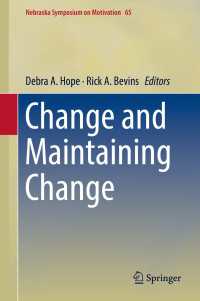 Change and Maintaining Change〈1st ed. 2018〉