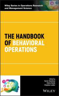 ＯＲの行動科学的研究ハンドブック<br>The Handbook of Behavioral Operations