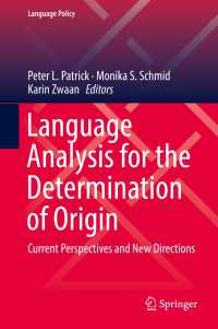 Language Analysis for the Determination of Origin : Current Perspectives and New Directions