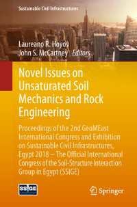 Novel Issues on Unsaturated Soil Mechanics and Rock Engineering〈1st ed. 2019〉 : Proceedings of the 2nd GeoMEast International Congress and Exhibition on Sustainable Civil Infrastructures, Egypt 2018 – The Official International Congress of the Soil-Structure Interaction Group in Egypt (SSIGE)