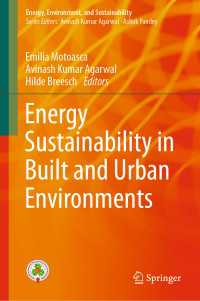 Energy Sustainability in Built and Urban Environments〈1st ed. 2019〉