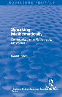 Routledge Revivals: Speaking Mathematically (1987) : Communication in Mathematics Clasrooms