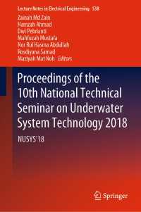 Proceedings of the 10th National Technical Seminar on Underwater System Technology 2018 : NUSYS'18