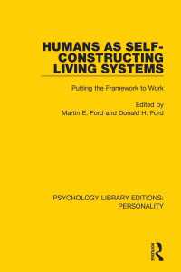 Humans as Self-Constructing Living Systems : Putting the Framework to Work