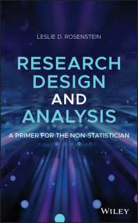 非―統計学者のためのリサーチ・デザインと分析<br>Research Design and Analysis : A Primer for the Non-Statistician