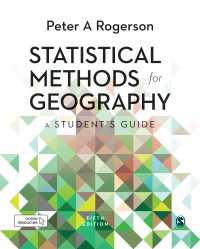 地理学のための統計学的手法：学生用ガイド（第５版）<br>Statistical Methods for Geography : A Student’s Guide（Fifth Edition）