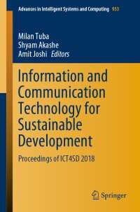 Information and Communication Technology for Sustainable Development : Proceedings of ICT4SD 2018