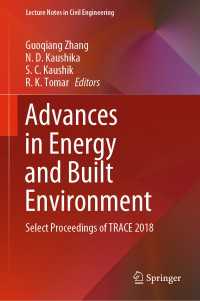 Advances in Energy and Built Environment : Select Proceedings of TRACE 2018