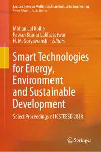 Smart Technologies for Energy, Environment and Sustainable Development : Select Proceedings of ICSTEESD 2018