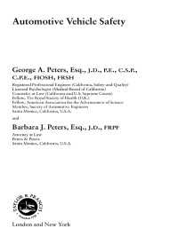 Automotive Vehicle Safety