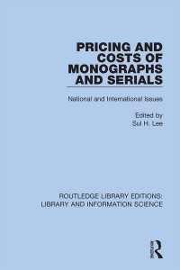 Pricing and Costs of Monographs and Serials : National and International Issues