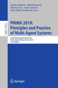 PRIMA 2019:  Principles and Practice of Multi-Agent Systems : 22nd International Conference, Turin, Italy, October 28–31, 2019, Proceedings