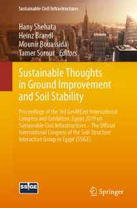 Sustainable Thoughts in Ground Improvement and Soil Stability〈1st ed. 2020〉 : Proceedings of the 3rd GeoMEast International Congress and Exhibition, Egypt 2019 on Sustainable Civil Infrastructures – The Official International Congress of the Soil-Structure Interaction Group in Egypt (SSIGE)