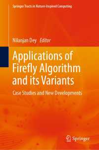 Applications of Firefly Algorithm and its Variants〈1st ed. 2020〉 : Case Studies and New Developments