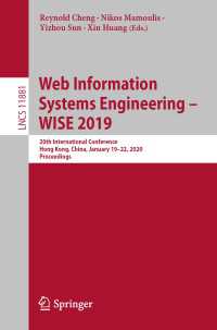 Web Information Systems Engineering – WISE 2019 : 20th International Conference, Hong Kong, China, January 19–22, 2020, Proceedings