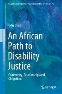 An African Path to Disability Justice : Community, Relationships and Obligations