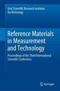 Reference Materials in Measurement and Technology : Proceedings of the Third International Scientific Conference