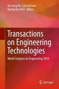 Transactions on Engineering Technologies : World Congress on Engineering 2018